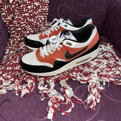 Nike AIR MAX 1 ESSENTIAL 'WHITE GAMMA ORANGE' Mens Size 10