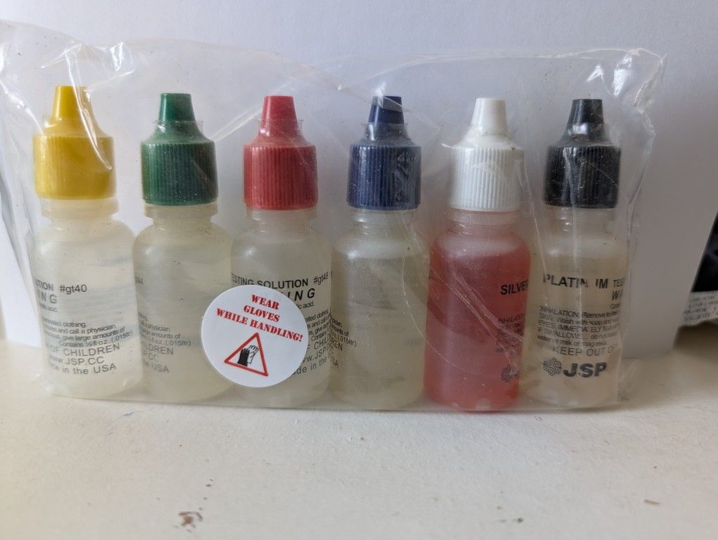 10k, 14k, 18k, 22k, Silver, Platinum Jewelry Testing Solution