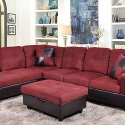 New Sectional And Ottoman 
