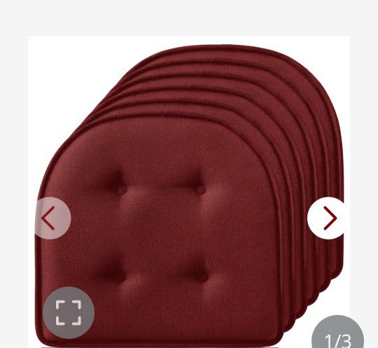 Back

WON

￼

￼

￼

1/3

LOVTEX Chair Cushions For Dining Chairs 6 Pack, Non Slip Chair Pads For Dining Chairs, Kitchen Chair Cushions 17 X 16 X 1.5, 