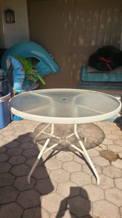 Glass top table