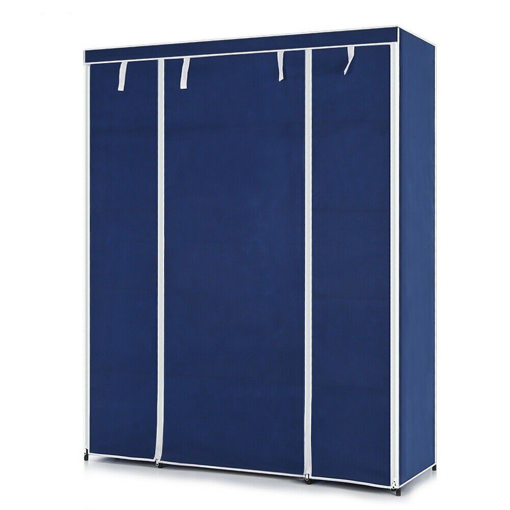NEW Portable Closet Wardrobe Clothes Rack Storage Organizer With Shelf for Apartment