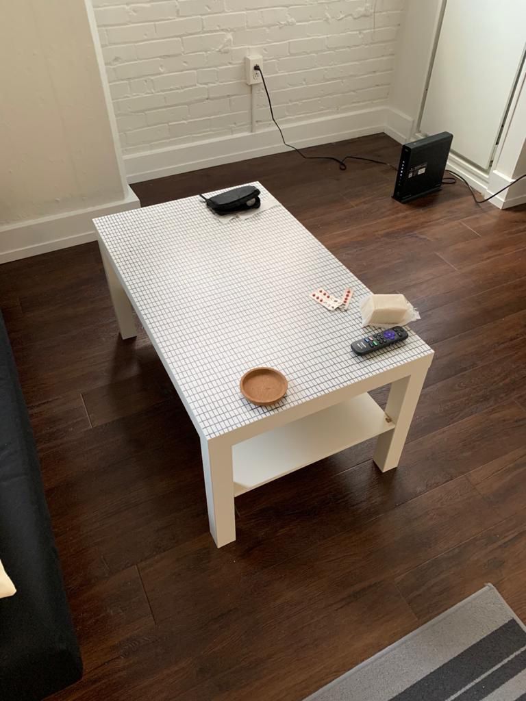 White coffee table