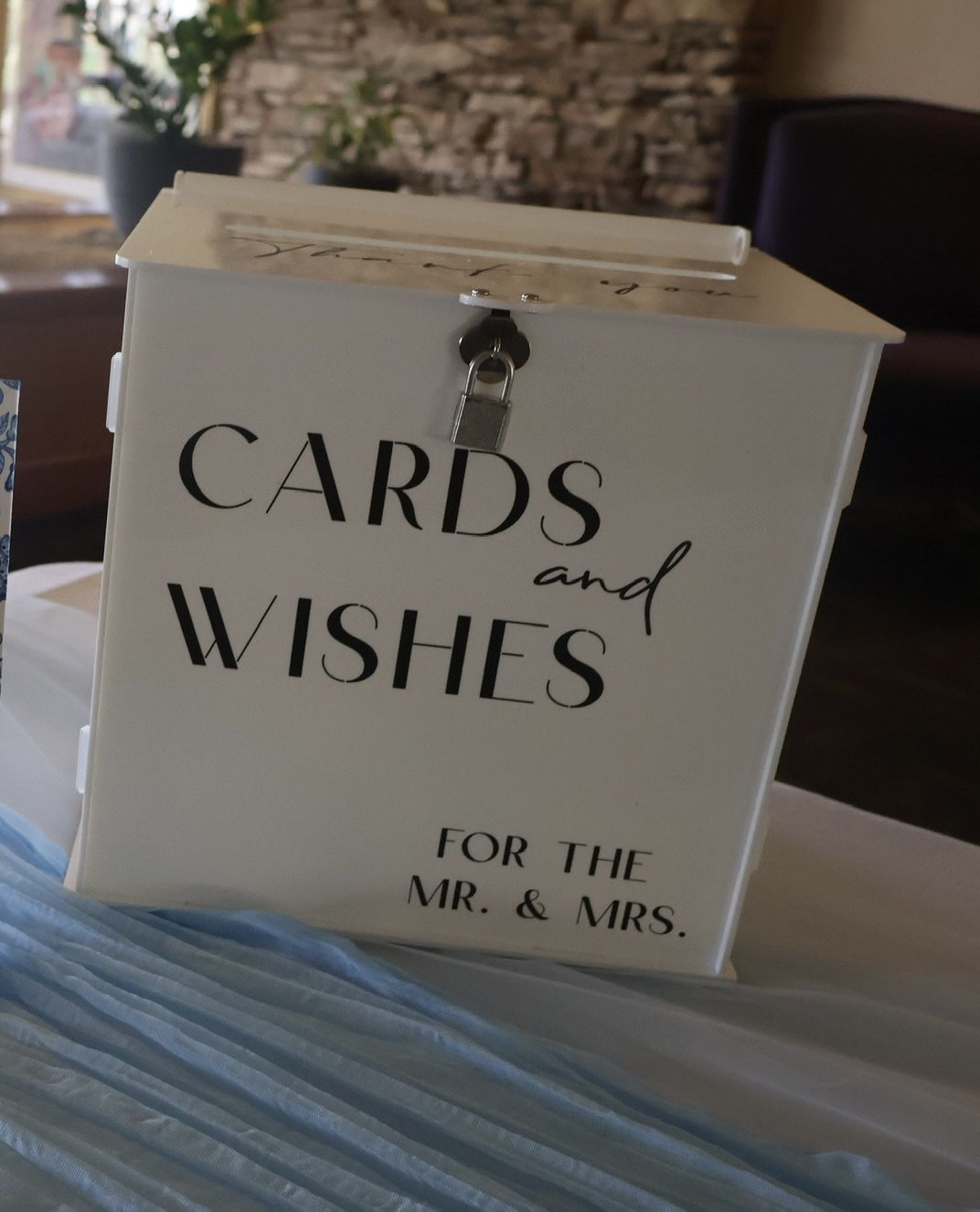Acrylic Card Box With Lock & Key