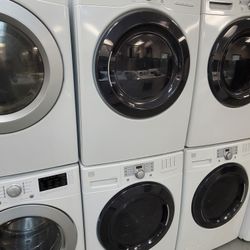 Kenmore Front Loading Washer And Stackable Gas Dryer Set 