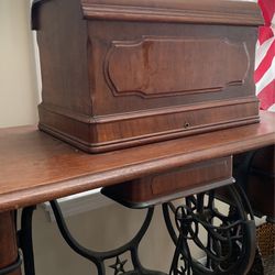 Antique Sewing Machine Table