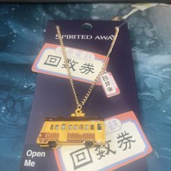 SPIRITED AWAY Train Locket Necklace (New) 