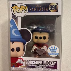 Diamond Sorcerer Mickey Mouse Funko Pop *MINT* Online Funko Shop Exclusive Disney Fantasia 990 with protector