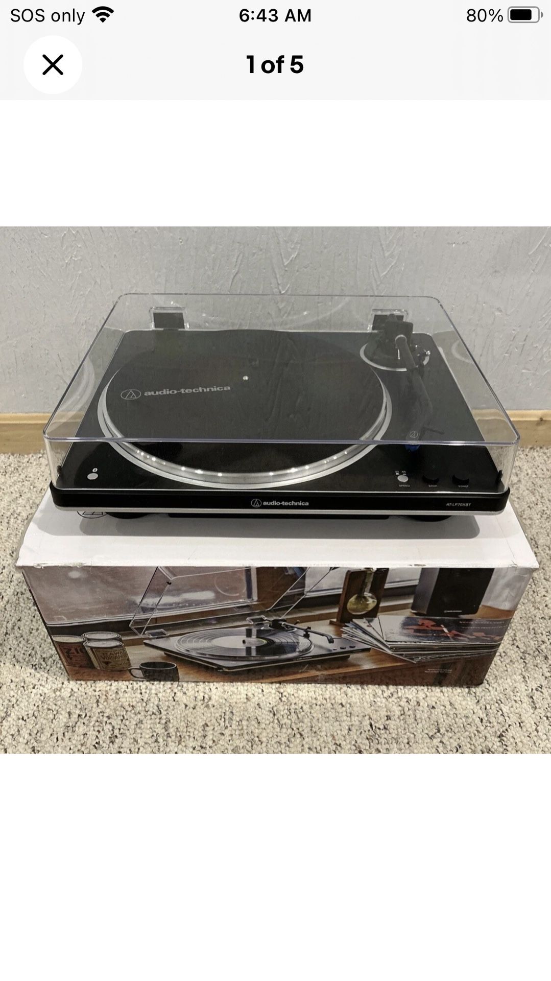 AUDIO TECHNICA AT-LP70X Fully-Automatic BLUETOOTH Turntable Black/Silver Open box item is new! This Audio-Technica AT-LP70X turntable is a must-have