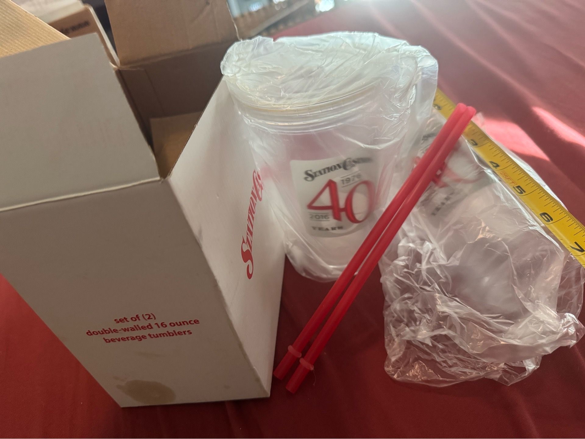 $25 For both Station Casinos 16oz plastic tumblers with straws!