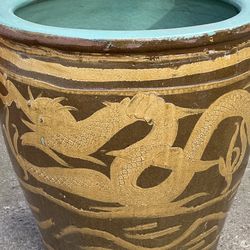 Antique DRAGON  EGG POT PLANTER