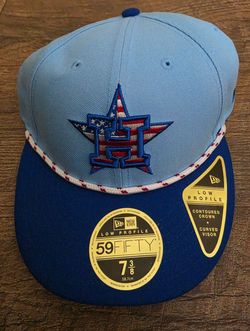 Men's Houston Astros New Era 2025 Fourth of July Low Profile 59FIFTY Fitted Hat (Size 7 3/8)