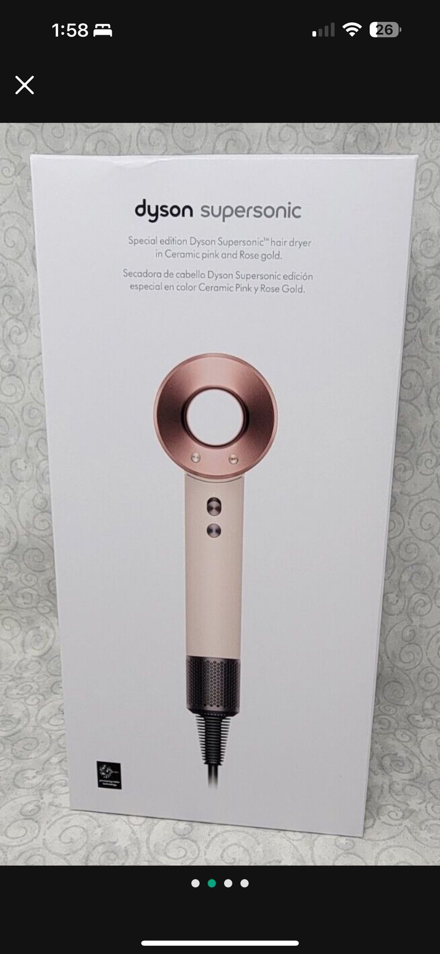 Dyson Power Sonic Blow dryer Pink Rose Gold