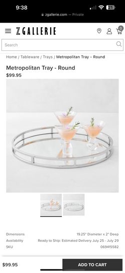 Z Gallerie Metropolitan Tray