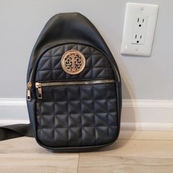 Black Quilted Sling Bag