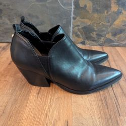 Marc Fisher Women's 9.5 Black Leather Ankle Boots