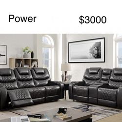 New Power Recliner Couch And Loveseat Only $50 Down Payment 