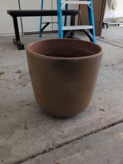 Adobe ceramic gardening pot