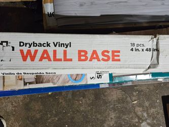 White dry back vinyl cove base