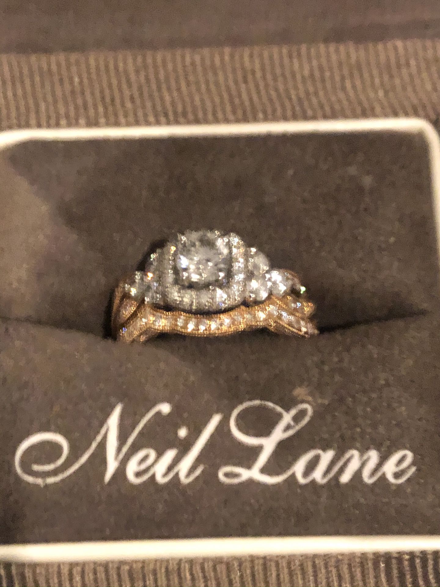 Neil Lane 14 Karat Engagement Ring With Wedding Band Size 6.5