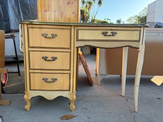 mid-century French Provincial style vanity desk