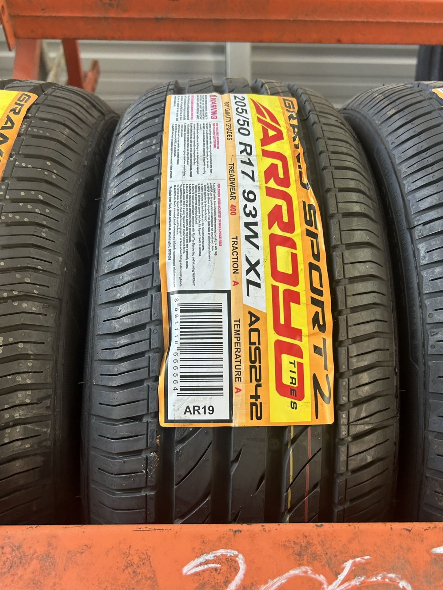 New 205/50R17 Arroyos Grand Sport 2 $$95 Per Tire