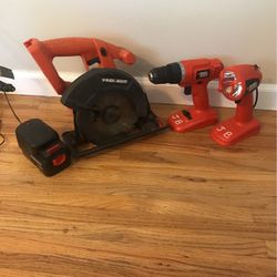 Drill, Circular Saw And Flashlight Set
