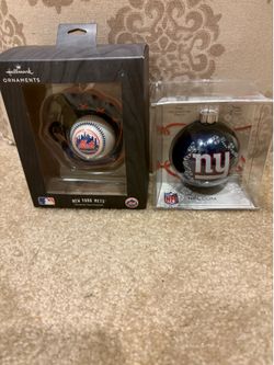 New York Mets & Giants Christmas Ornaments