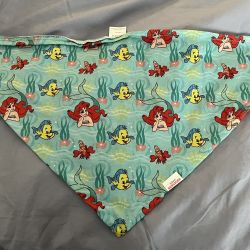 Little Mermaid Ariel and Flounder Dog Bandana 