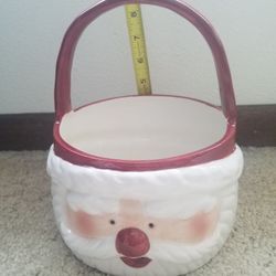 New Ceramic Santa Basket