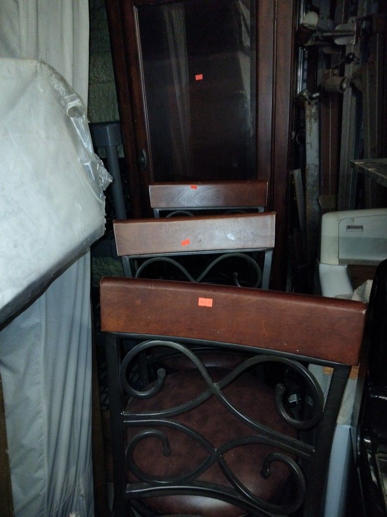 Stool Chair 25$ Each, Glass Shelf $125.00 Small TV Stand 35.00