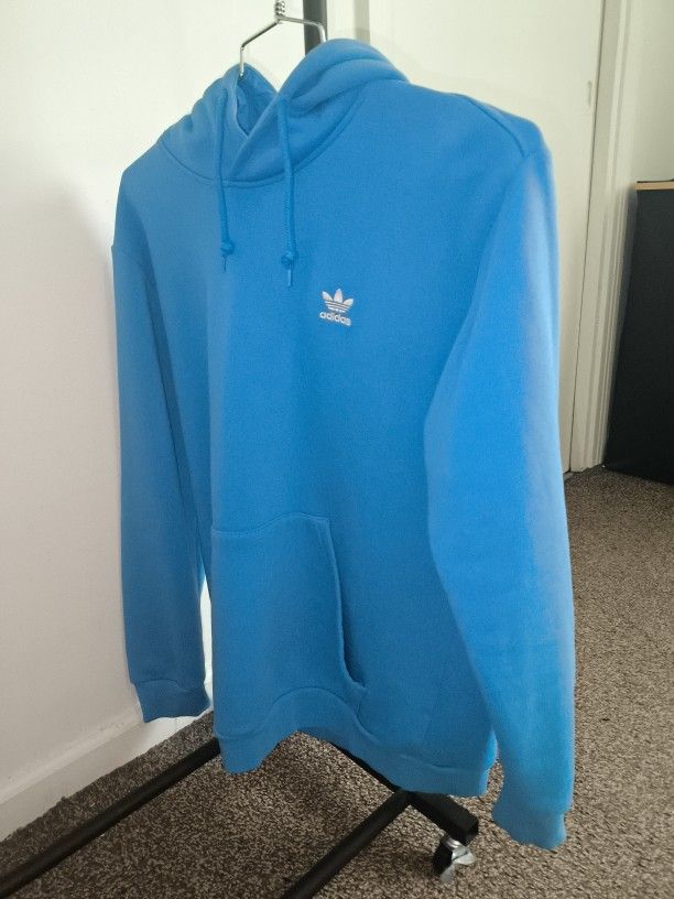 Light Blue Men's Adidas Large Hoodie