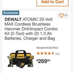 Very Cheap 😝 DeWalt Impact Drill Hammer Set Batteries Charger