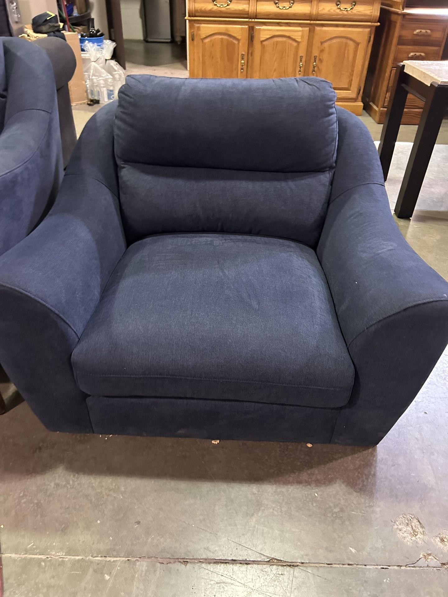 Modern Soft Satin Loveseat in Navy Blue – Chic, Cozy, and Compact
