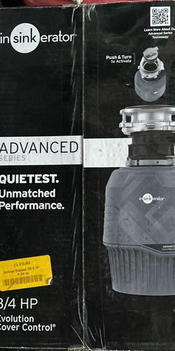 Insinkerator 3/4hp garbage disposal brand new