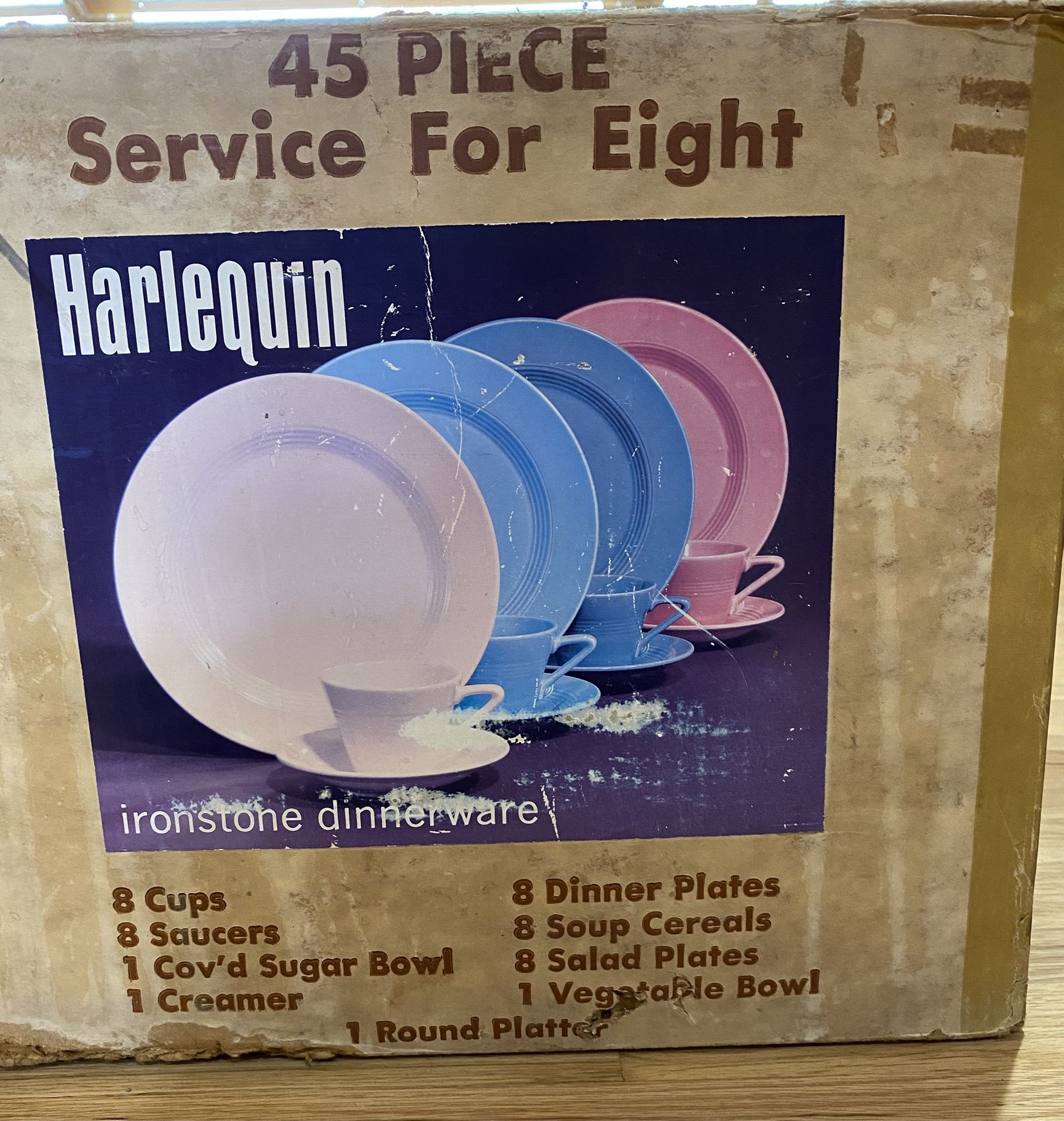 New Homer Laughlin Harlequin 45 Piece Dinner Set