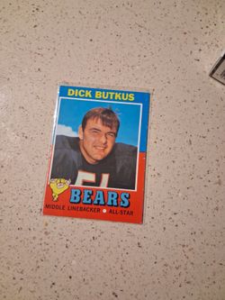 Dick Butkus 1971 Topps Football Card Bears