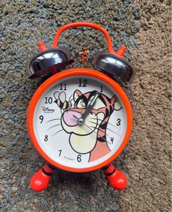 Winnie The Pooh Alarm Tigger Clock Double Bell Works