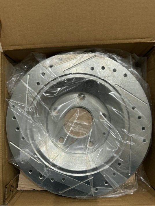 Power Stop JBR1595XPR Rear Evolution Drilled & Slotted Rotor Pair | Fits Mazda CX-5 / CX-3 and other