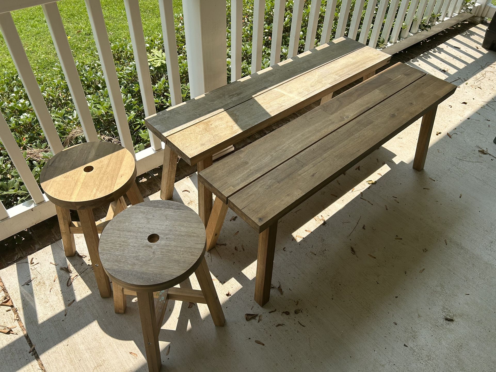 Solid Wood Benches And Stools
