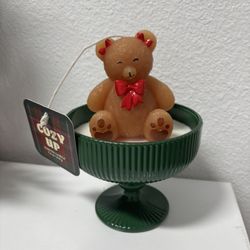 Cozy Up Bear Candle New 