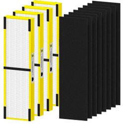 4 Pack HEPA Filters And 8 Carbon Pre-filters 