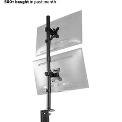 Vivo Dual Vertically Stacked Monitor Desk Mount