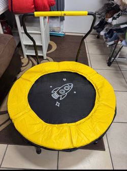 Mini Kids Trampoline with Handle Bar