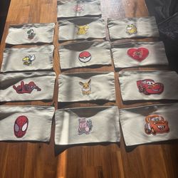 Canvas pencil/makeup bags