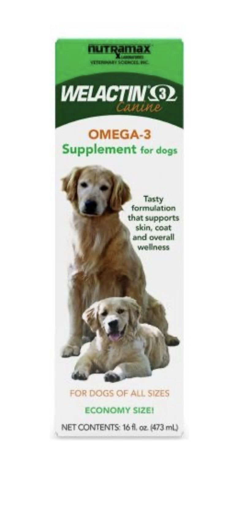 3 PACK Nutramax Welactin Omega3 Canine Health skin + coat Supplement