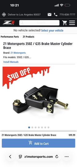 350Z/G35 Z1 Brake Cylinder Bracket