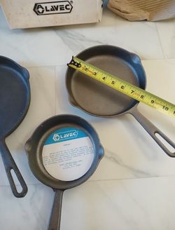 Brand New Lavec 3 Piece Cast Iron Skillet Set