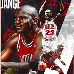 The Last Dance Jordan's Final Flight Wall Tapestry 16"x 24"