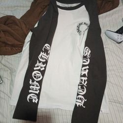 chrome Heart Long sleeve Grey N White Size s